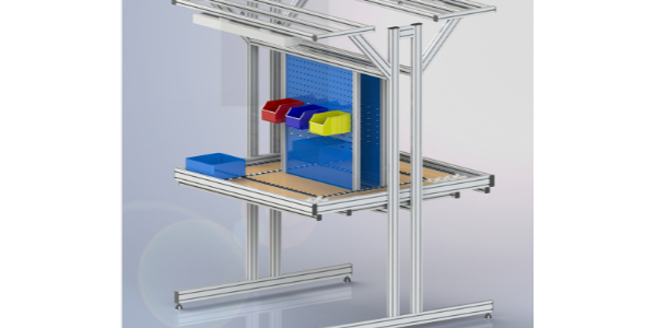 工業鋁型材定制雙人工作臺案例講解